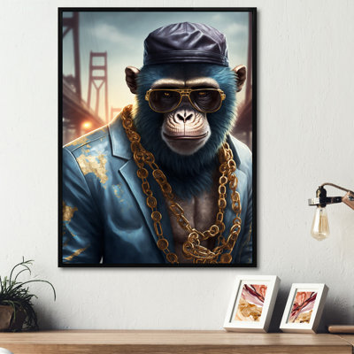 Monkey Gangster in NYC IV - Impression sur toile
