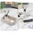 Beige PU Leather Valet Tray - Modern Nightstand/Bedside/Desktop Organizer for Key, Watch, Wallet, Perfume