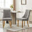 Chaises de salle à manger en rayonne grise de 2 pièces en tissu rayonné gris American-1325048492-1325048471