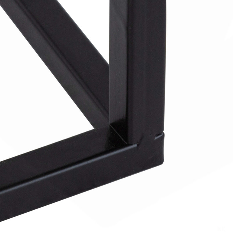 Ensemble de 2 boîtes en bois récupéré avec support en fer noir, L: 11 x 11 x 29,5 po: 8,5 x 8,5 x 21,5