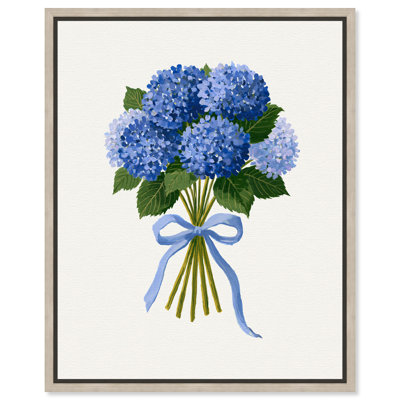 "Blue Bouquet II", reproduction d'art sur toile encadrée