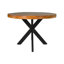 Angilina Round Solid Wood Top Metal Base Dining Table-385853444-385853445
