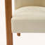 Fauteuil rembourré en tissu avec structure en bois d'hévéa beige, ensemble de 2