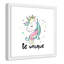 «Be Unique», impression sur papier licorne-47848669-47848658