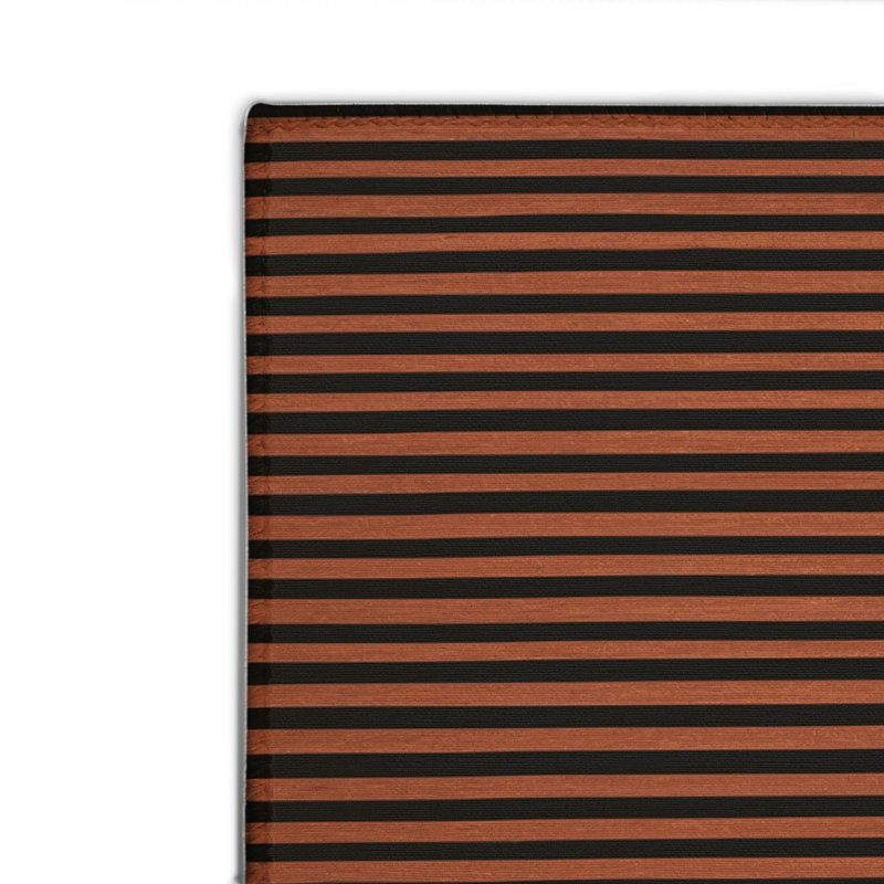 Tapis intérieur / extérieur brun HorizontalStripes, Rectangulaire 2 pi x 3 pi