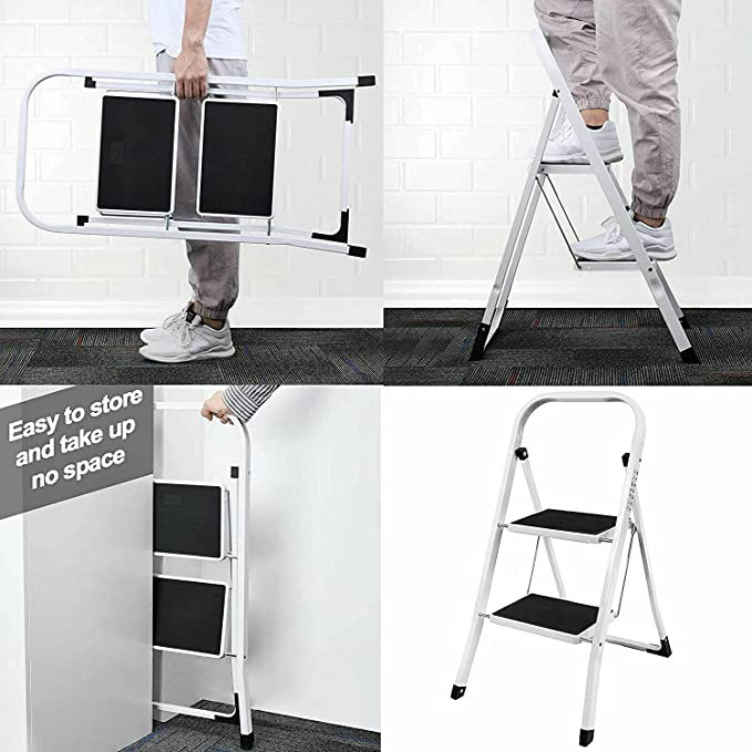 2 - Step Steel Folding Step Ladder