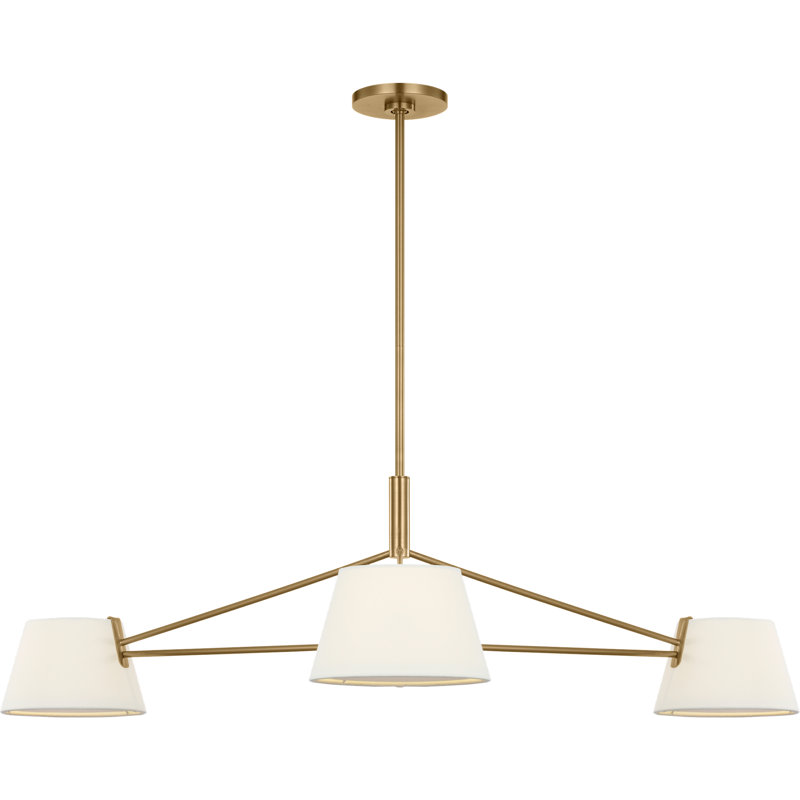 Hale 3 - Light Chandelier, 48, Estate Brass