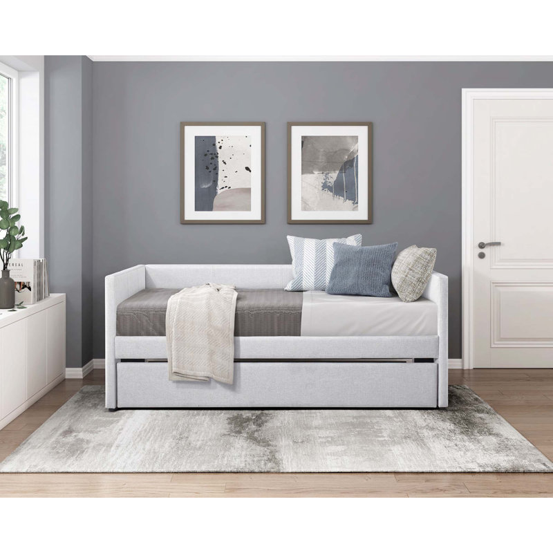 1pc Daybed with Trundle, Gray
