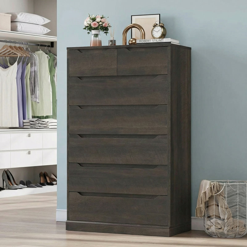 Commode 7 tiroirs, Brun