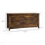 Coffre de rangement 39,4 po avec 2 charnières de sécurité, boîte en bois, brun rustique-720529110