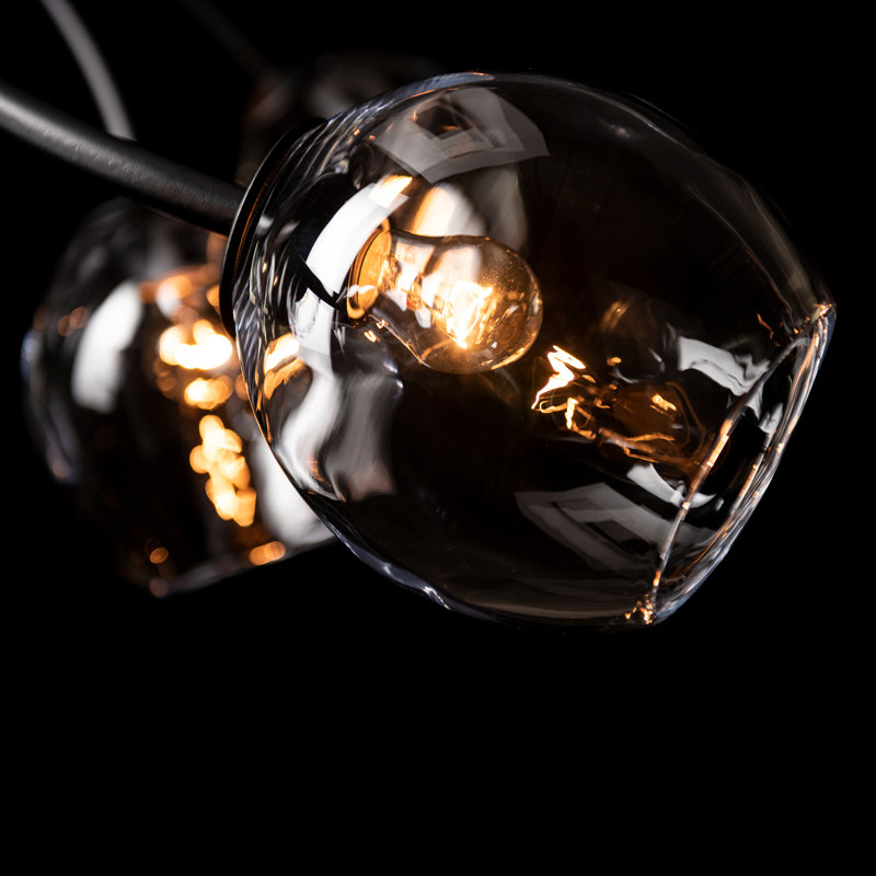 Vine 7 - Light Unique/Statement Linear Pendant, Black