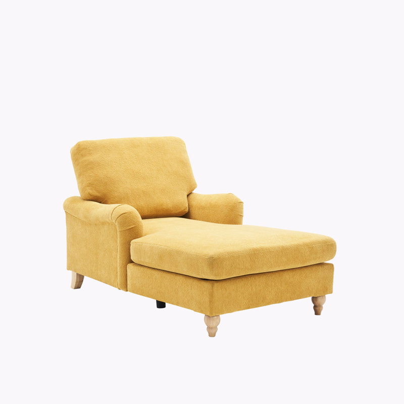 Chaise longue surdimensionnée, Polyester jaune
