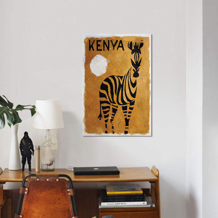 «Kenya», impression sur toile, H 12 po x l 8 po x P 0,75 po, Toile tendue, Pas de tapis
