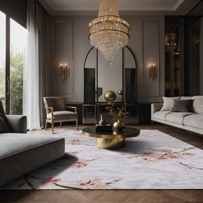 Tapis blanc soyeux et moelleux