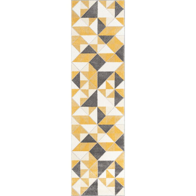 Leona Geometric Synthetic Area Rug