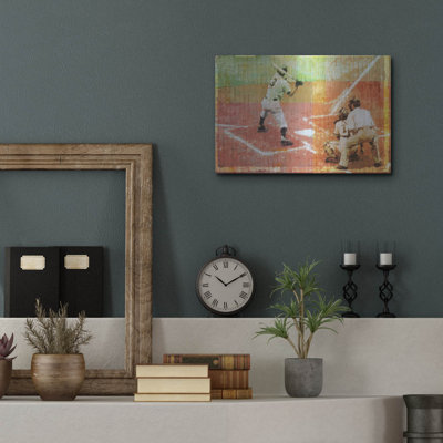 Winston Porter «Baseball 2» par Greg Simanson, art mural en métal, 36 po x 24 po