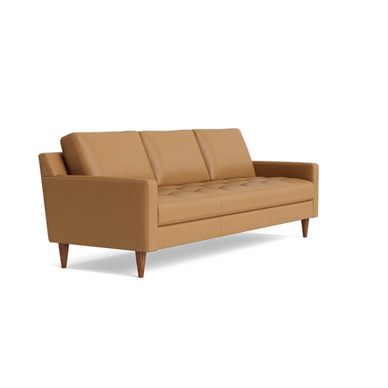 MCM Sofa (95"), Bison Butterscotch Top Grain Leather