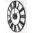 Tower Round Metal Wall Clock 18 Inches - Black