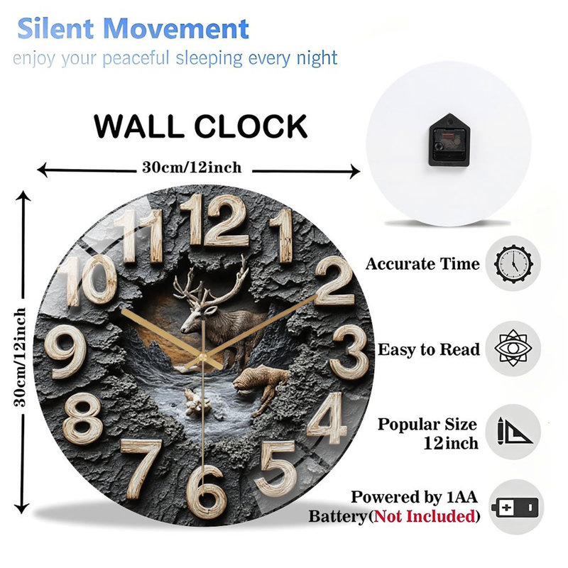 Horloge murale 12 po