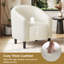Fauteuil tonneau rembourré, fauteuil d'appoint avec accoudoirs ergonomiques enveloppants-667359151