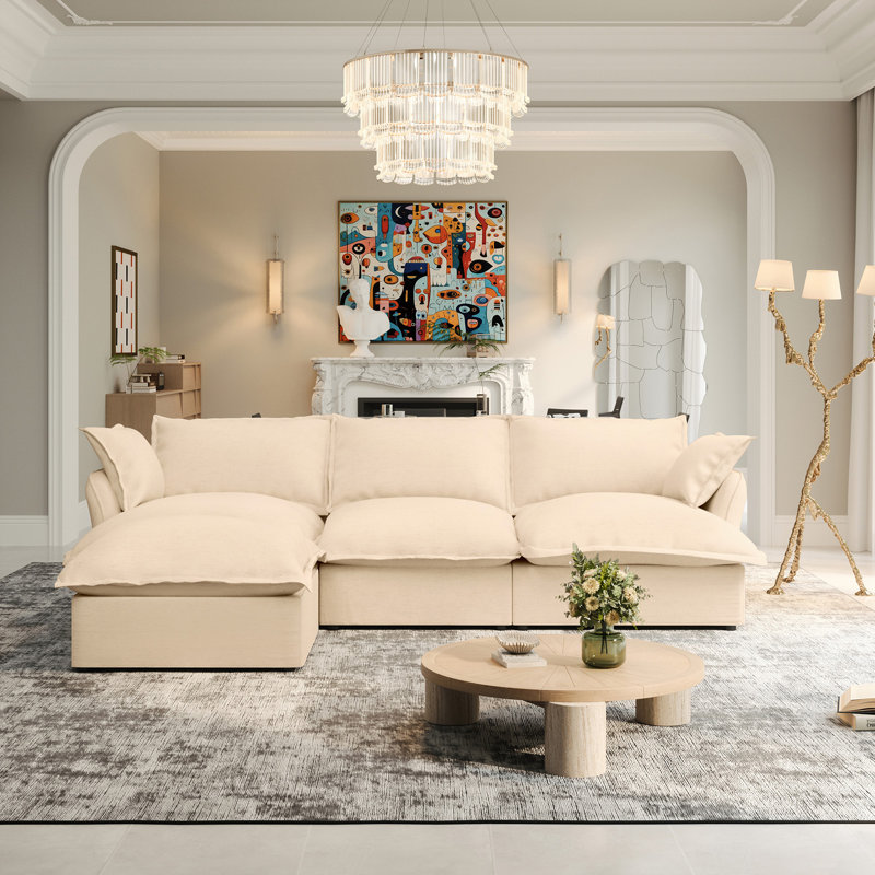Canapé rembourré, canapé modulaire Cloud, Khaki