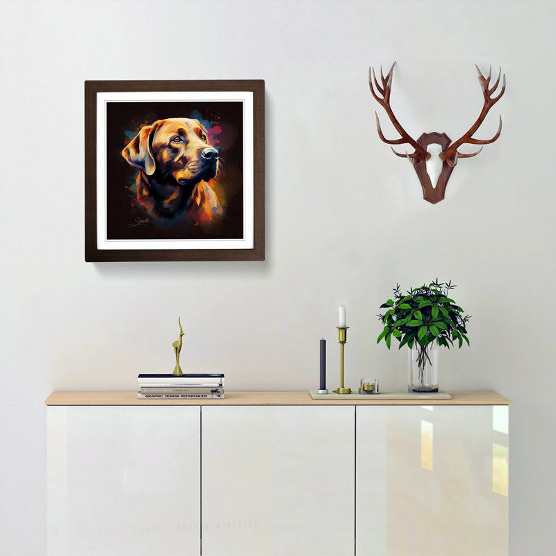 Labrador Retriever Conceptual No.3 - Framed Print, Walnut
