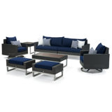 8 Piece Motion Deep Seating Patio Conversation Set