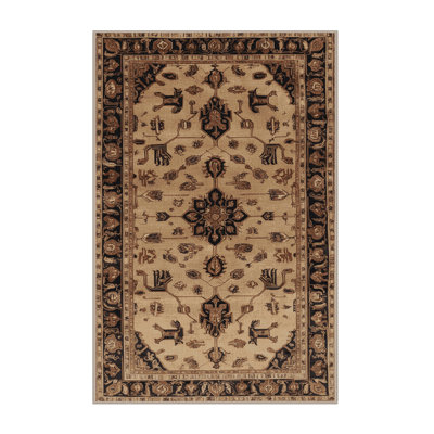 Machine Washable Persian Brown Area Rug