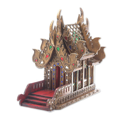 Lanna Temple Wood Spirit House (11.5 Inch)