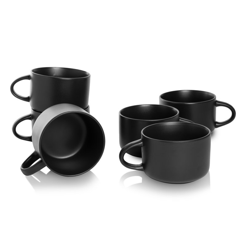 Wazee Matte Oversized 22 oz Mug, Black
