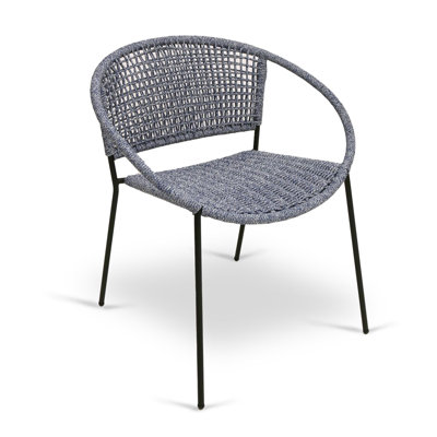 Fauteuil Cove / gris anthracite / blanc