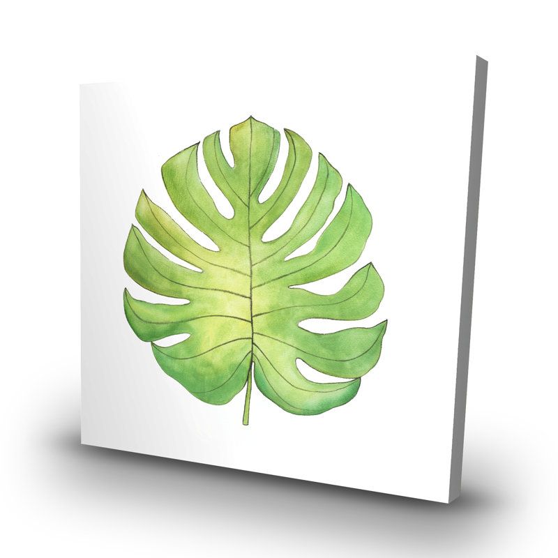 Tropical leaf - 32"x32" art on canvas