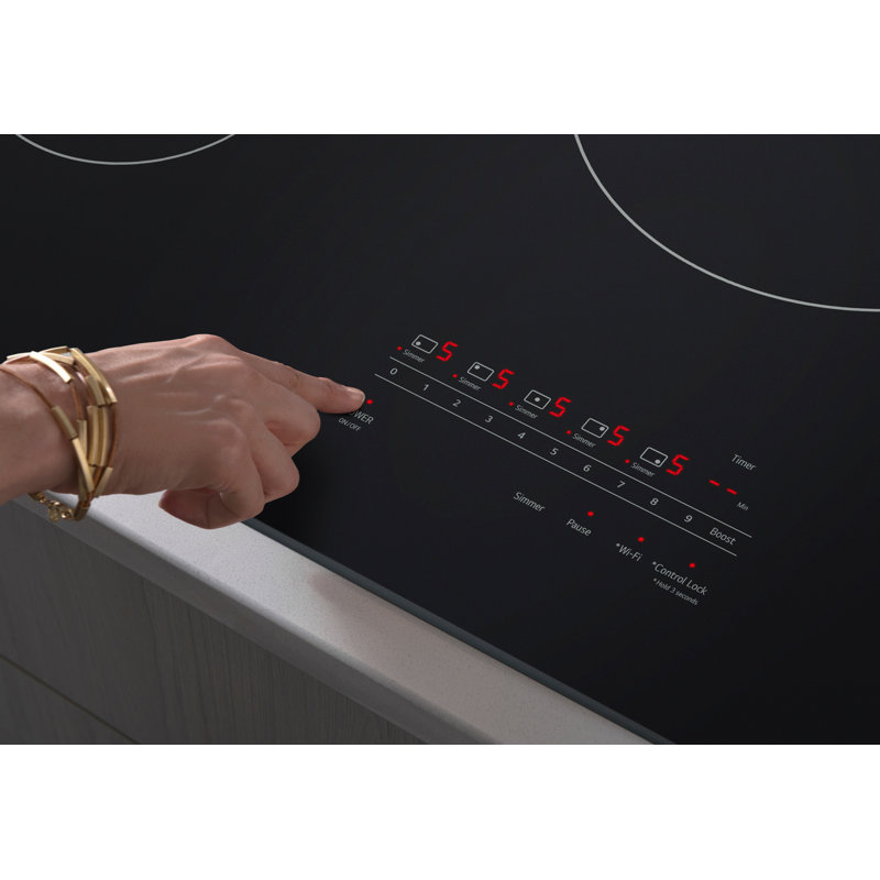 LG 36" Black Ceramic 5-Burner Induction Cooktop with Touch Control