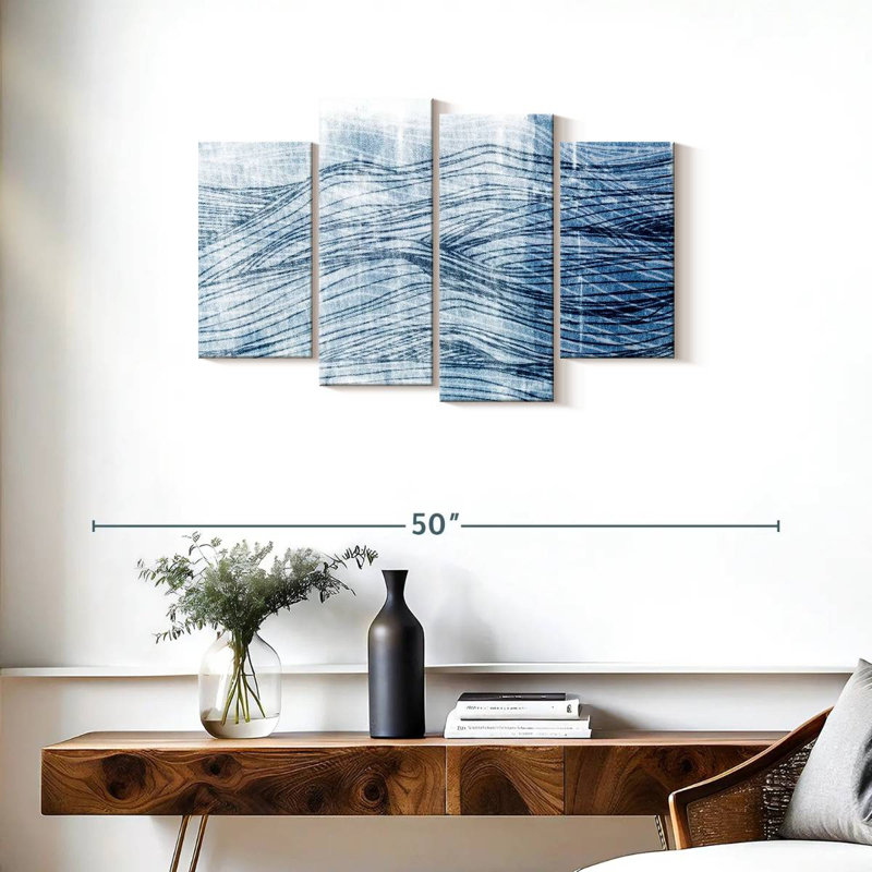 Gillard Indigo Waves I, H 22 po x l 36 po