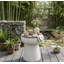 Mushroom Side Table – Geometric Pedestal Design – Multi-Purpose Outdoor/Indoor Accent Table, Easy-Clean Matte Finish-604727220