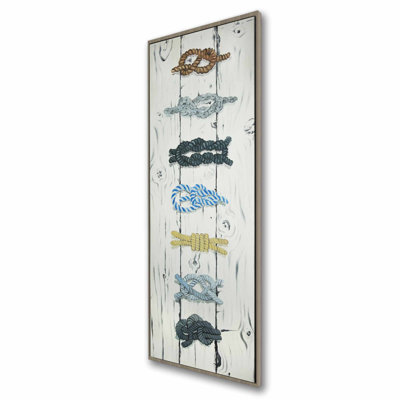 Marine Knots Canvas | Sea Bathroom Decor | Framed Wall Art