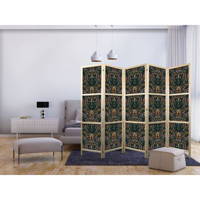 171cm H Solid Wood Folding Room Divider