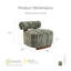 Fauteuil d'appoint en chenille à rayures zébrées Tilton-1474053613