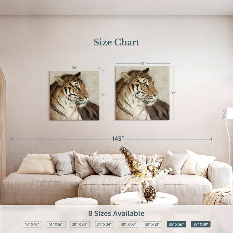 Brampt Tiger Poise, 39" H x 39" W