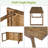 63" Solid Wood Dining Table, Rustic Farmhouse Rectangular Kitchen Table, Natural Brown Wood Table For 4-6