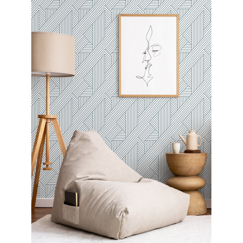 Carrelage de papier peint Williamstown, Paon, L 2 pi x L 18 pi