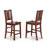 5 Piece Counter Height Dining Table Set Includes a Square Kitchen Table and 4 Dining Chairs, 36x36 Inch, Mahogany-334943935-334943921