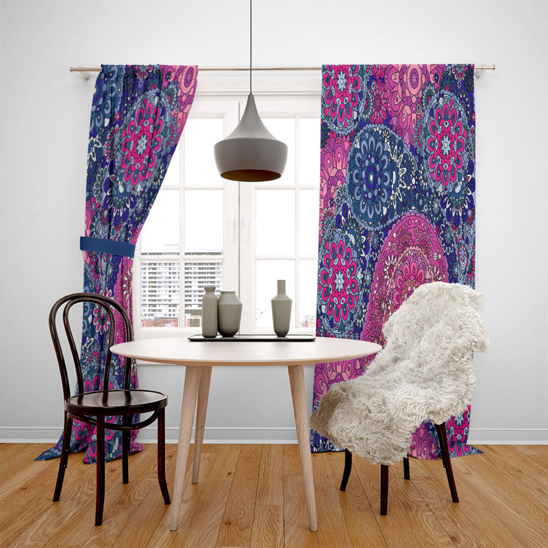 Rideaux rose Steampunk, L 20 po x L 82 po