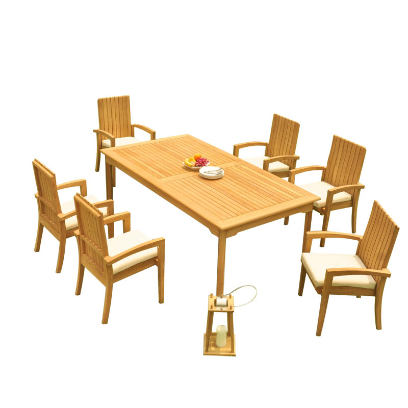 Ensemble repas extérieur pour 6 personnes Wilkinson, H 30,5 po x L 60 po x l 40 po, 6