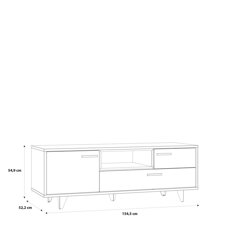 Oquinn Unfinished TV Furniture for TVs up to 55"