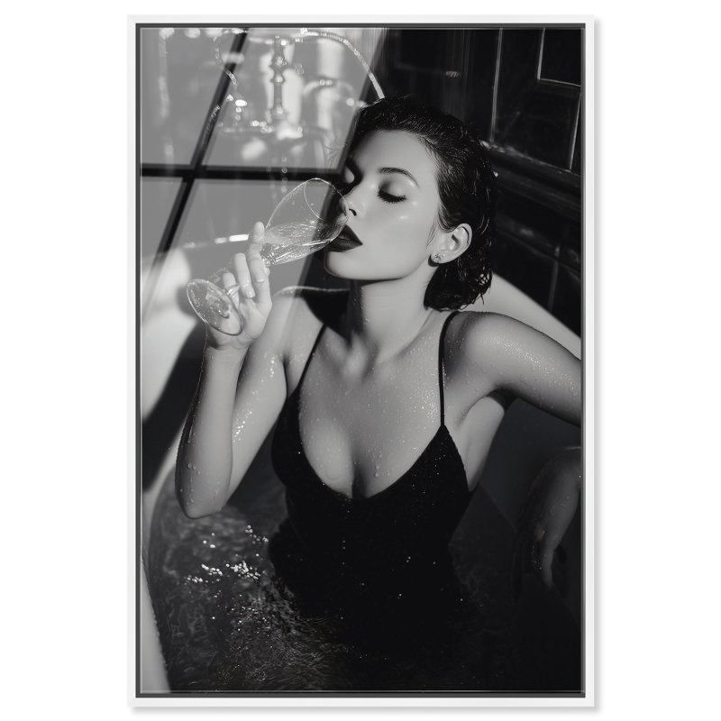 Darkened Glow Print by Oliver Gal, 31"H x 21"W, White Floater Frame
