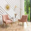 Chaise d'appoint en velours beige Baudel-1563904540