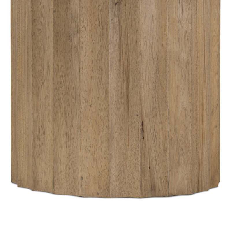 Scalloped Dining Table-Brushed Ebony, Natural Matte
