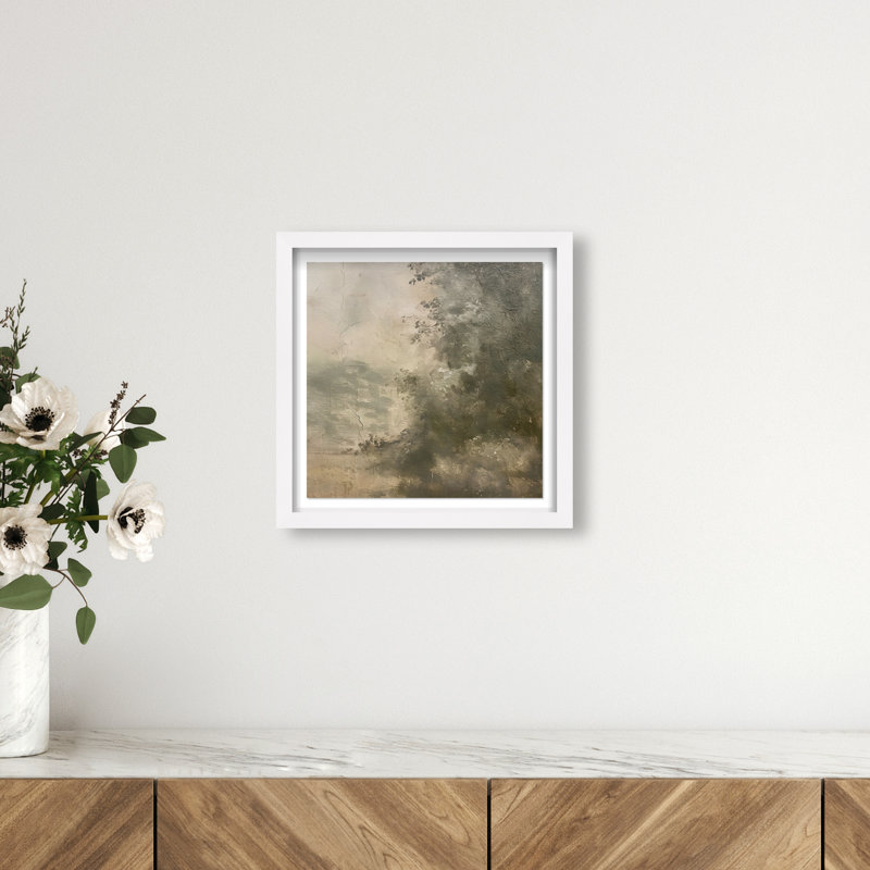 Crumbled Verdancy Shadowbox Landscape & Nature Print by Oliver Gal, Black Frame, 12 x 12, 13.5"H x 13.5"W, White Frame