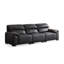 Canapé modulaire noir en similicuir-129020878